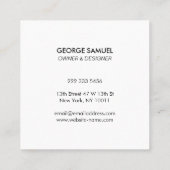 Modern Home Design Custom Abstract Logo  スクエア名刺 (裏面)