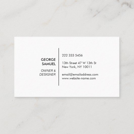 Modern Home Design Custom Abstract Logo  名刺 (裏面)