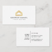 Modern Home Design Custom Abstract Logo  名刺 (正面/裏面)