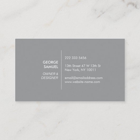 Modern Home Design Custom Abstract Logo  名刺 (裏面)