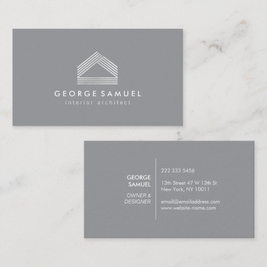 Modern Home Design Custom Abstract Logo  名刺 (正面/裏面)