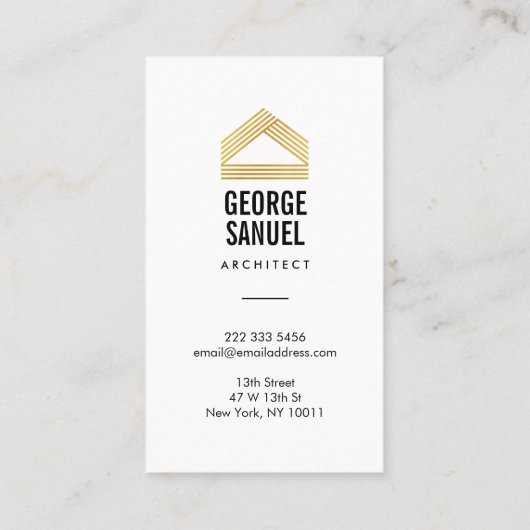 Modern Home Design Custom Abstract Logo  名刺 (裏面)