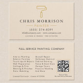 Modern Home House Painter Contractor QR Code 名刺