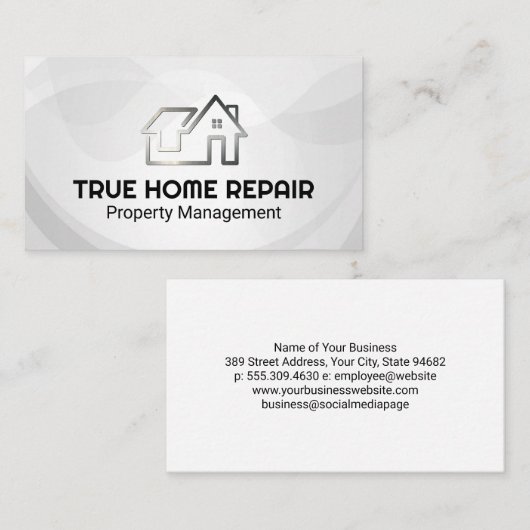 Modern Home Logo | Property Repair 名刺 (正面/裏面)