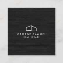 Modern Home Real Estate Logo Dark Wood