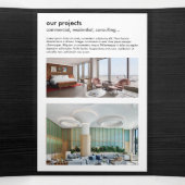 Modern Home Real Estate Logo Dark Wood 三つ折りカード (内部中)