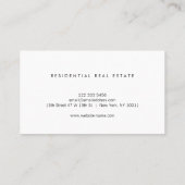 Modern Home Real Estate Logo Dark Wood 名刺 (裏面)