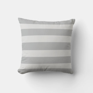 Modern Horizontal Striped Gray Throw Pillow クッション