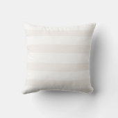 Modern Horizontal Striped White Throw Pillow クッション (裏面)