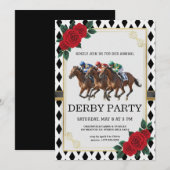  Modern Horse Racing Derby Party  Invitation 2026 招待状 (正面/裏面)