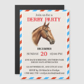 Modern Horse Racing Event Invitation (正面/裏面)