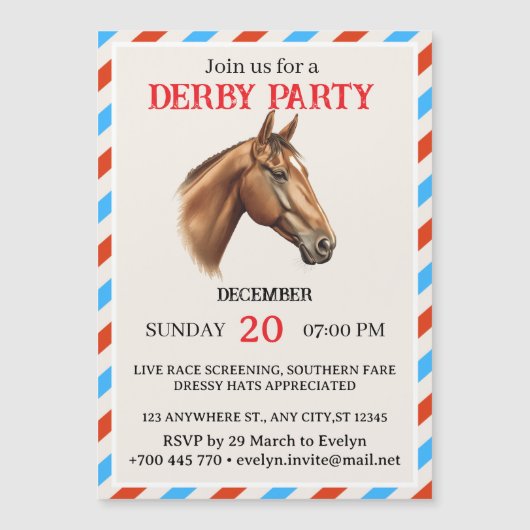 Modern Horse Racing Event Invitation (正面)