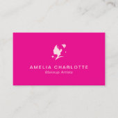 Modern Hot Pink Professional Makeup Artists 予約カード (正面)
