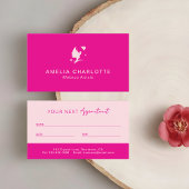 Modern Hot Pink Professional Makeup Artists 予約カード