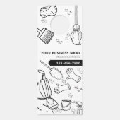 Modern House Cleaning Housekeeping Janitorial ドアノブサイン (正面)