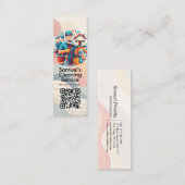 Modern House Cleaning Maid Service Housekeeping スキニー名刺 (正面/裏面)