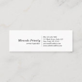 Modern House Cleaning Maid Service Housekeeping スキニー名刺 (裏面)