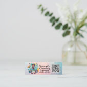 Modern House Cleaning Maid Service Housekeeping スキニー名刺 (スタンド正面)