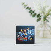 Modern House Cleaning Maid Service Housekeeping スクエア名刺 (スタンド正面)