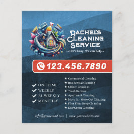 Modern House Cleaning Maid Service Housekeeping チラシ