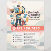 Modern House Cleaning Maid Service Housekeeping チラシ (正面)