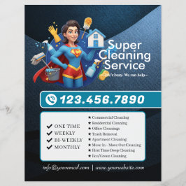 Modern House Cleaning Maid Service Housekeeping チラシ