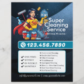 Modern House Cleaning Maid Service Housekeeping チラシ (正面)