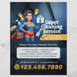 Modern House Cleaning Maid Service Housekeeping チラシ