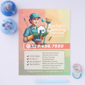 Modern House Cleaning Maid Service Housekeeping チラシ (シングル)