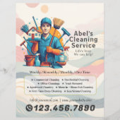 Modern House Cleaning Maid Service Housekeeping チラシ (正面)