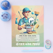 Modern House Cleaning Maid Service Housekeeping チラシ (シングル)