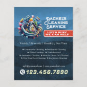 Modern House Cleaning Maid Service Housekeeping チラシ (正面)