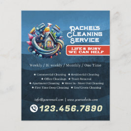 Modern House Cleaning Maid Service Housekeeping チラシ