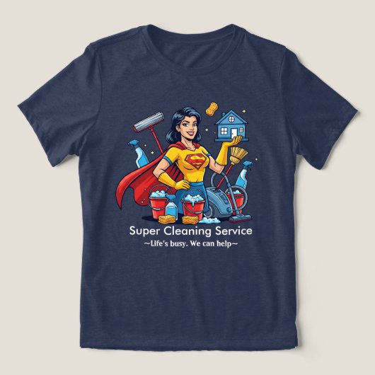 Modern House Cleaning Maid Service Housekeeping トライブレンドTシャツ (デザイン正面)