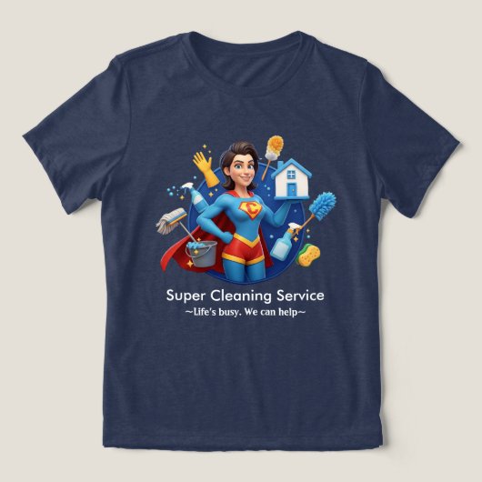 Modern House Cleaning Maid Service Housekeeping トライブレンドＴシャツ (デザイン正面)