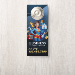 Modern House Cleaning Maid Service Housekeeping ドアノブサイン