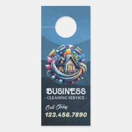 Modern House Cleaning Maid Service Housekeeping ドアノブサイン