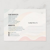 Modern House Cleaning Maid Service Housekeeping ポストカード (裏面)