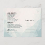 Modern House Cleaning Maid Service Housekeeping ポストカード (裏面)