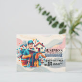 Modern House Cleaning Maid Service Housekeeping ポストカード (スタンド正面)