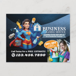 Modern House Cleaning Maid Service Housekeeping ポストカード