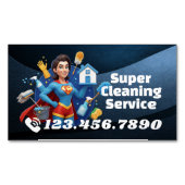 Modern House Cleaning Maid Service Housekeeping マグネット名刺 (正面)