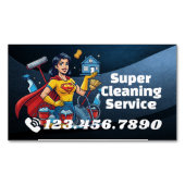 Modern House Cleaning Maid Service Housekeeping マグネット名刺 (正面)