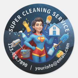 Modern House Cleaning Maid Service Housekeeping ラウンドシール