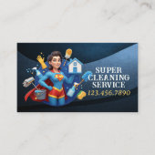 Modern House Cleaning Maid Service Housekeeping 名刺 (正面)