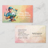 Modern House Cleaning Maid Service Housekeeping 名刺 (正面/裏面)