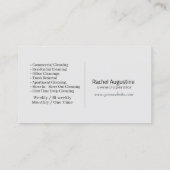 Modern House Cleaning Maid Service Housekeeping Bu 名刺 (裏面)