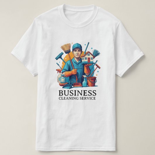 Modern House Cleaning Maid Service Housekeeping Tシャツ (デザイン正面)
