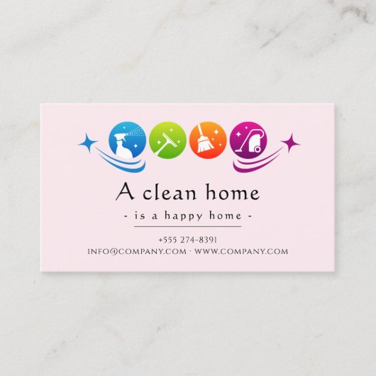 Modern House Cleaning Service 名刺 (正面)