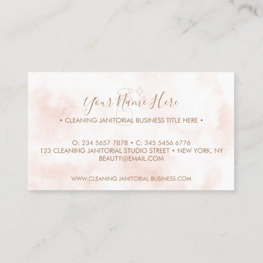 Modern House Cleaning Service & Maid 名刺 (裏面)